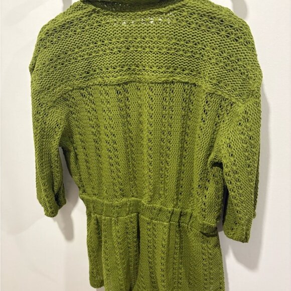 Free People Beach Crochet Ryan Romper Green - Picture 7 of 8